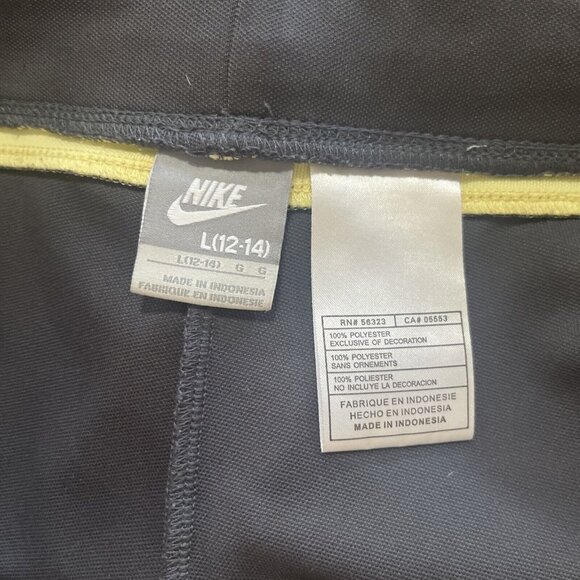 Nike Women’s Sz L Track Sweat Pants Gray W/ Yellow & White Stripes Straight Leg - Picture 9 of 11